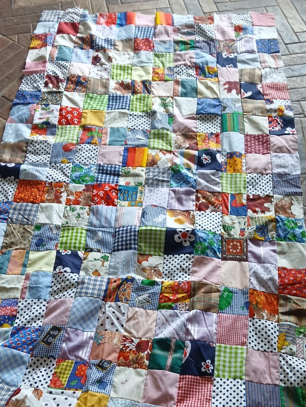 Quilt Top Handmade Multiple Colors 3 Ft X 7 Ft Estimated Size